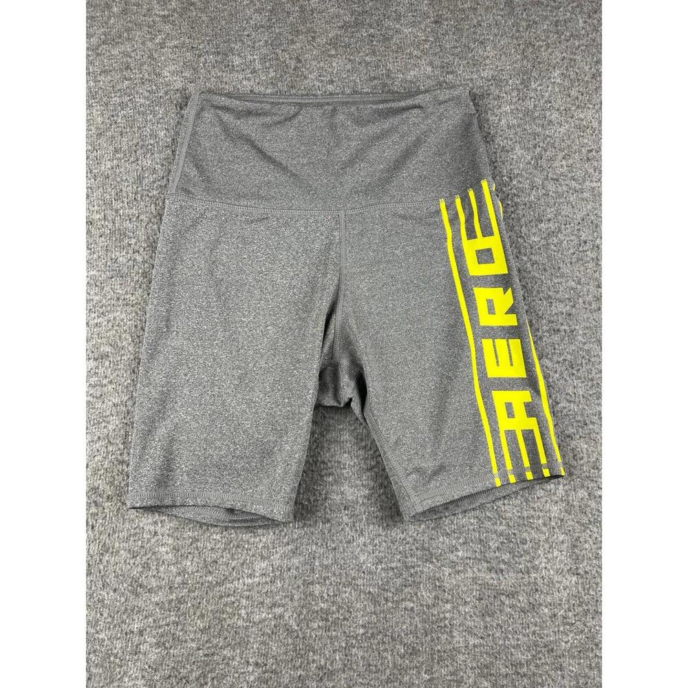 Aeropostale Women's Athletic Shorts Gray with Yellow‎ Accent Size Small